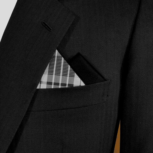 NEW - Contrasting Color 100% Cotton Pre-Folded Pocket Square Handkerchief Insert - Picture 1 of 6